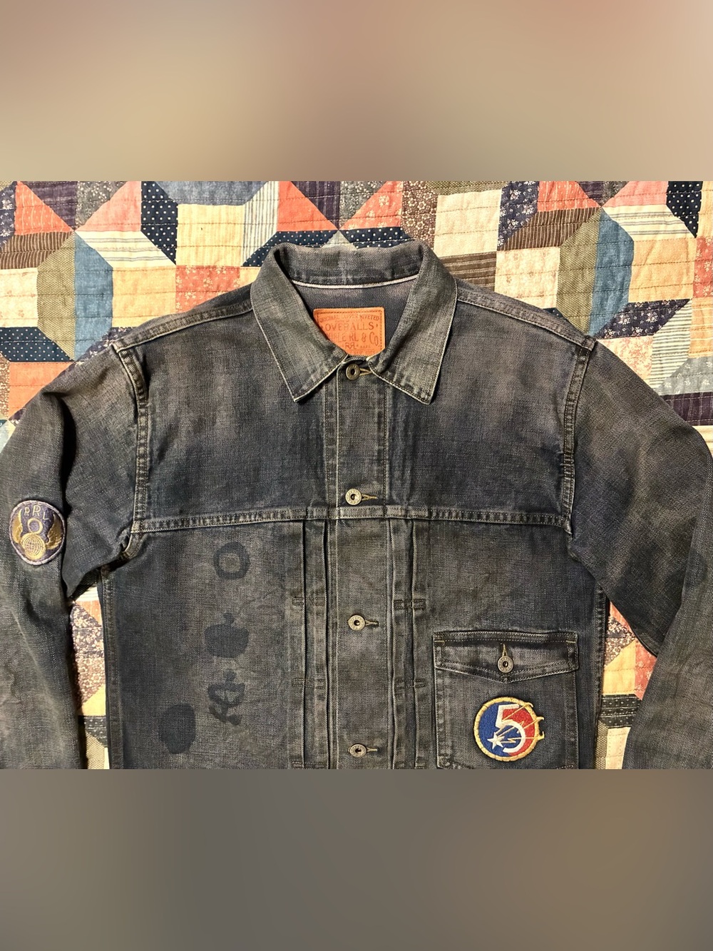 💥RARE💥DOUBLE RL RALPH LAUREN RRL INDIGO TYPE I MILITARY JACKET- SIZE MEDIUM - Picture 5 of 15